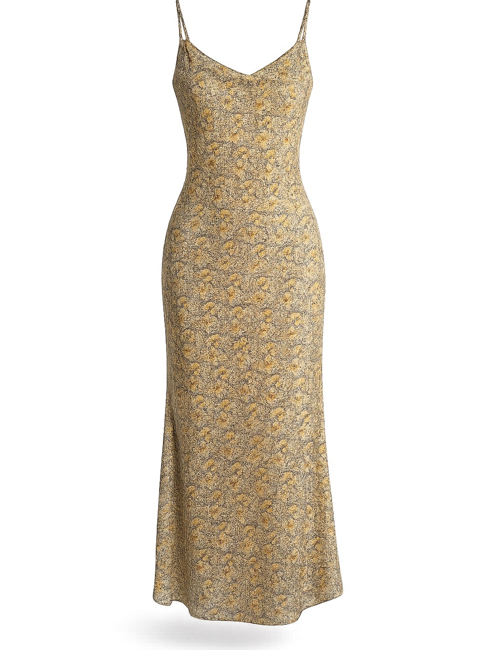 Urban Outfitters Yellow and Mint Floral Slip Maxi